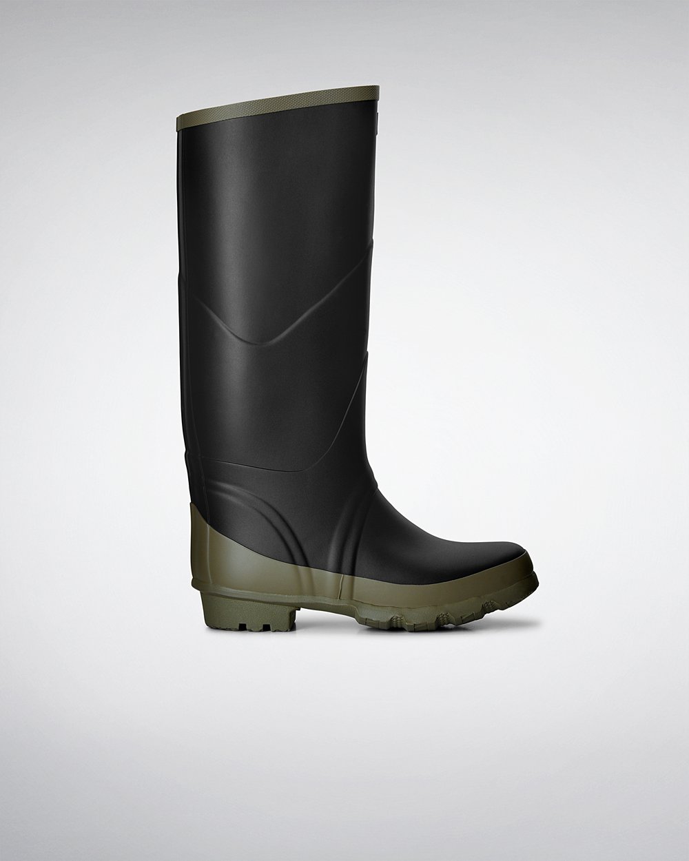 Women Hunter Argyll Bullseye Full Knee | Tall Rain Boots Black | NZ-89503-JSHY